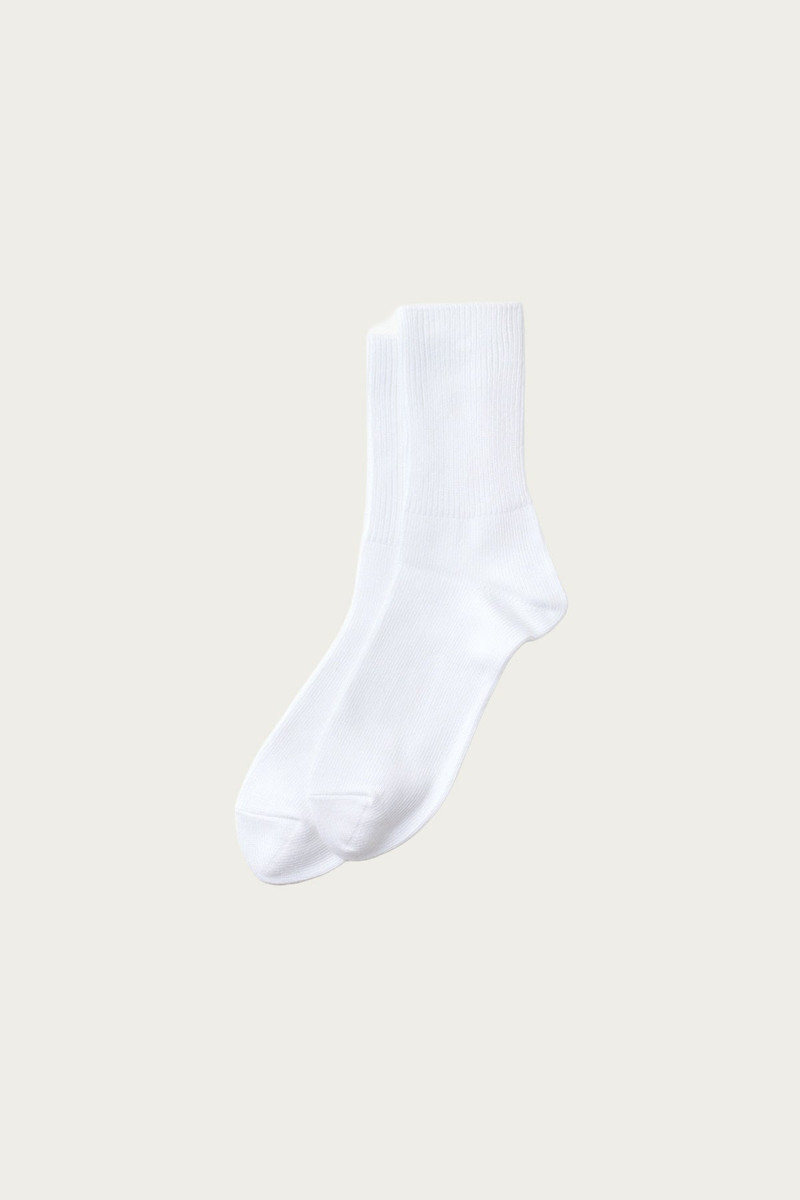 ROTOTO® Organic Daily 3-Pack Ribbed Crew - White outlook