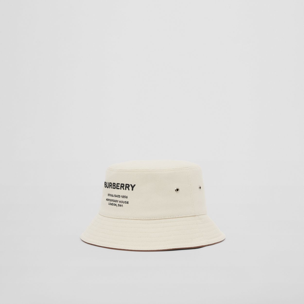 Horseferry Motif Cotton Bucket Hat - 5