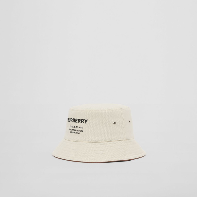 Horseferry Motif Cotton Bucket Hat 5