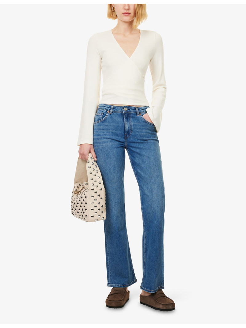 Reformation Elton Straight-Leg Stretch-Denim Blend Jeans outlook