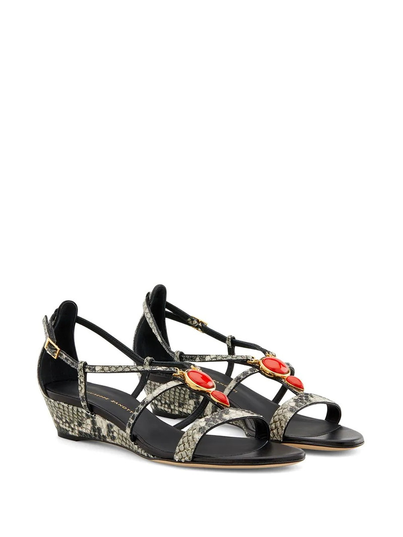 Giuseppe Zanotti Adelaide python-print sandals outlook