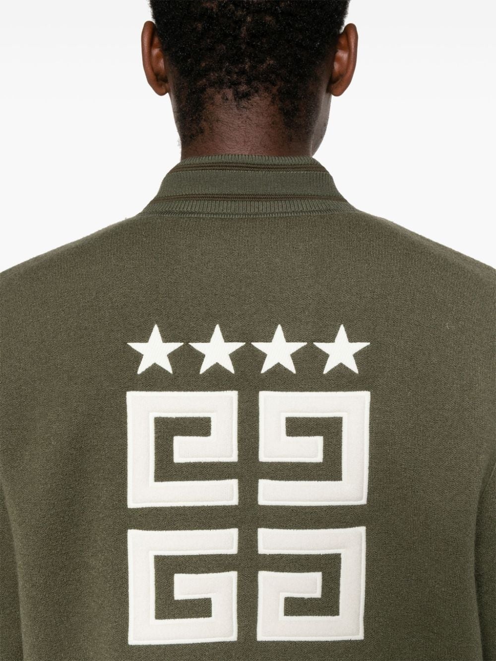 4G-patch wool bomber jacket - 5