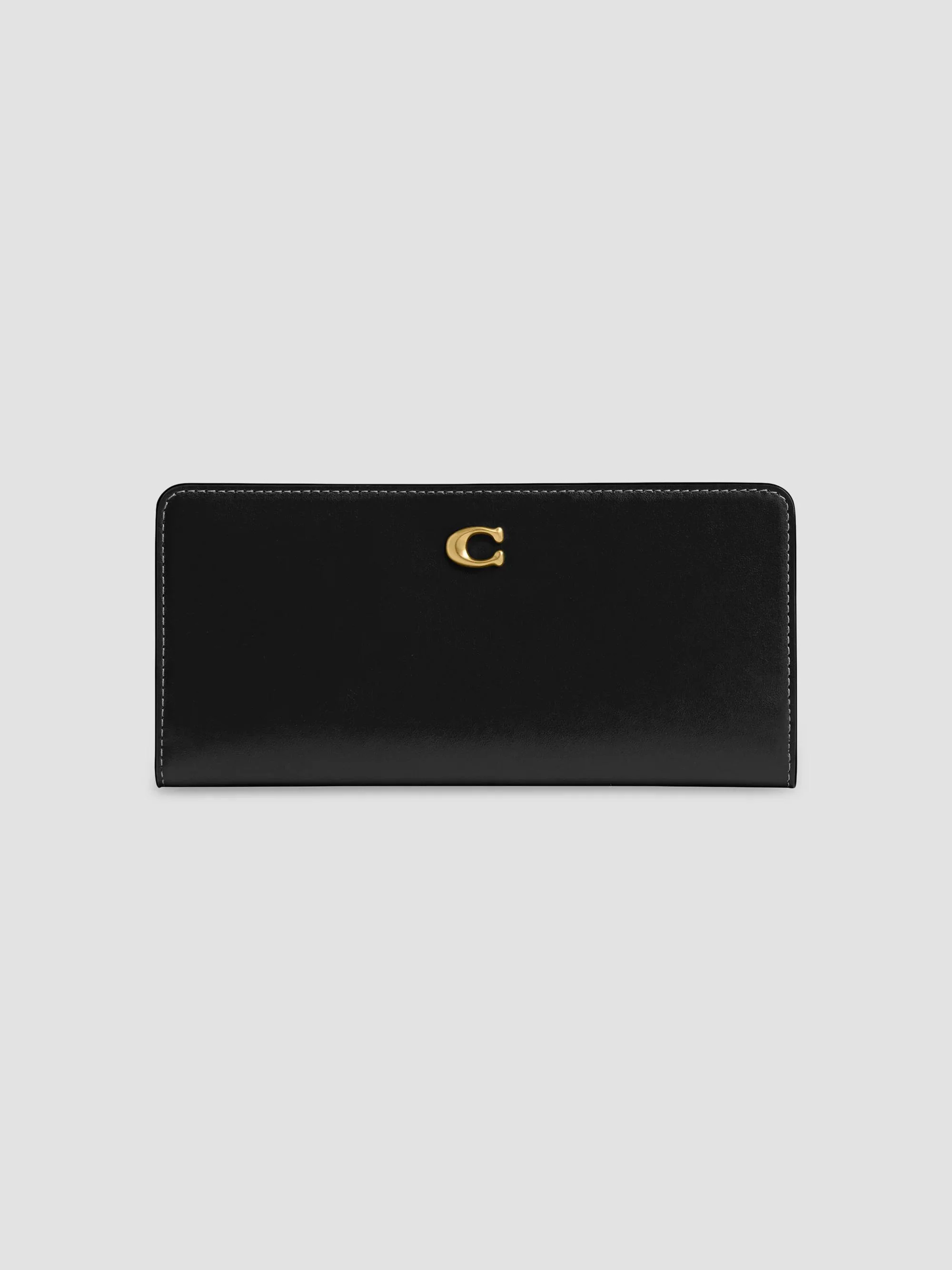 Women's Essential Slim Leather Wallet - Black - 1