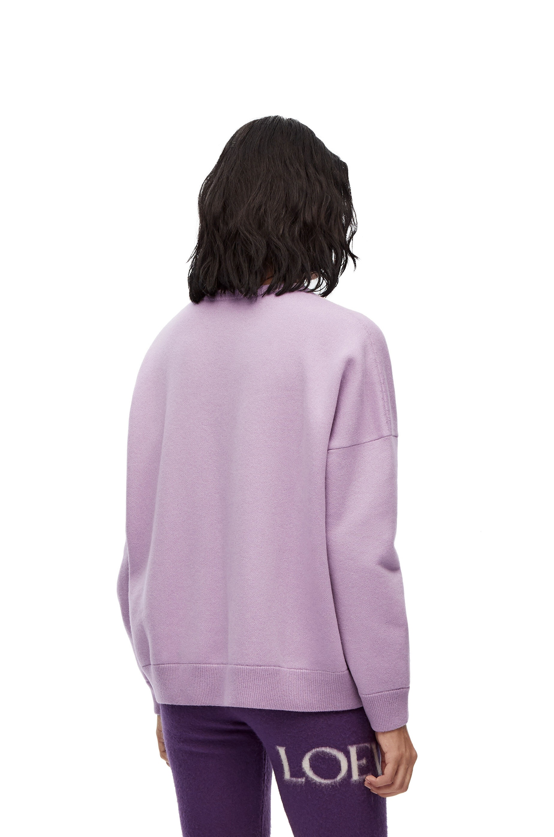 Oversize crew neck sweater in cashmere - 4