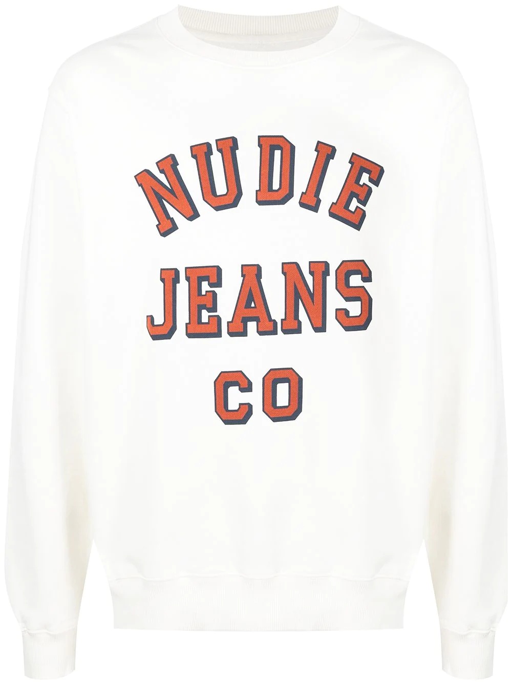 logo-print crew neck sweatshirt - 1