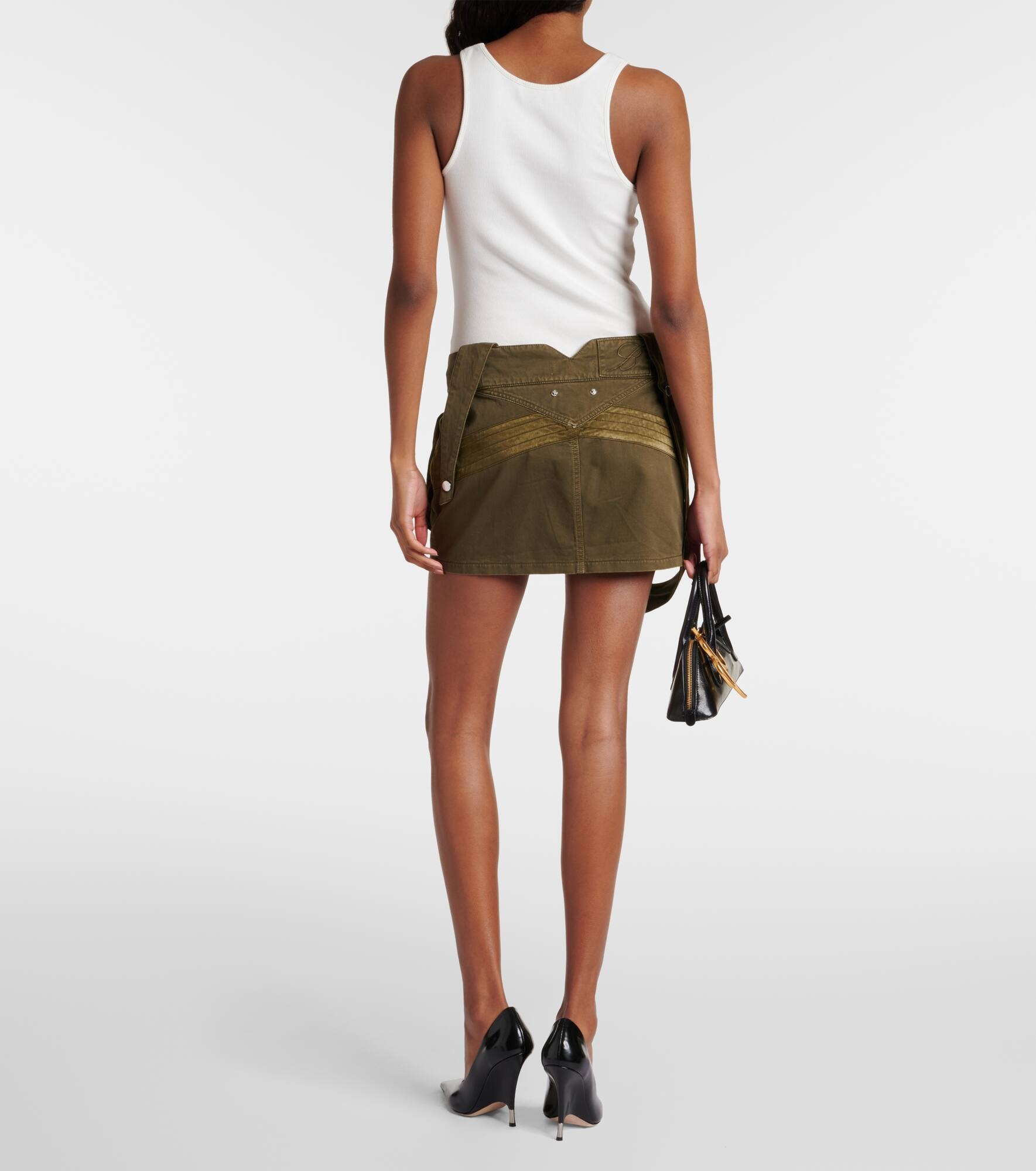 Cotton twill miniskirt - 3