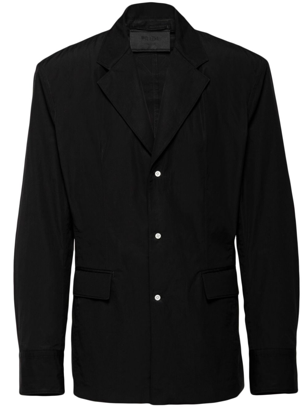 single-breasted cotton blazer - 1