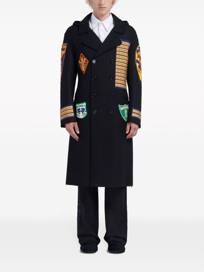 Marni double-breasted virgin wool blend coat outlook