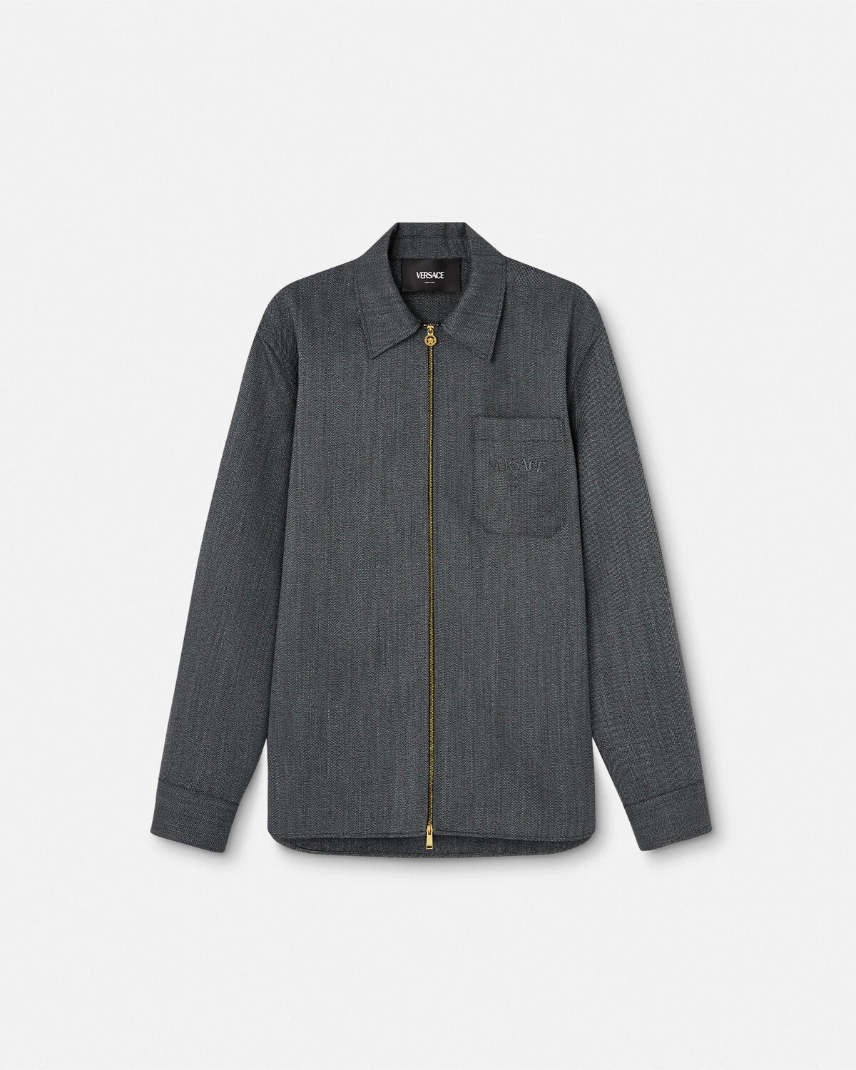 Mouliné Wool Zip Blouson Jacket - 1