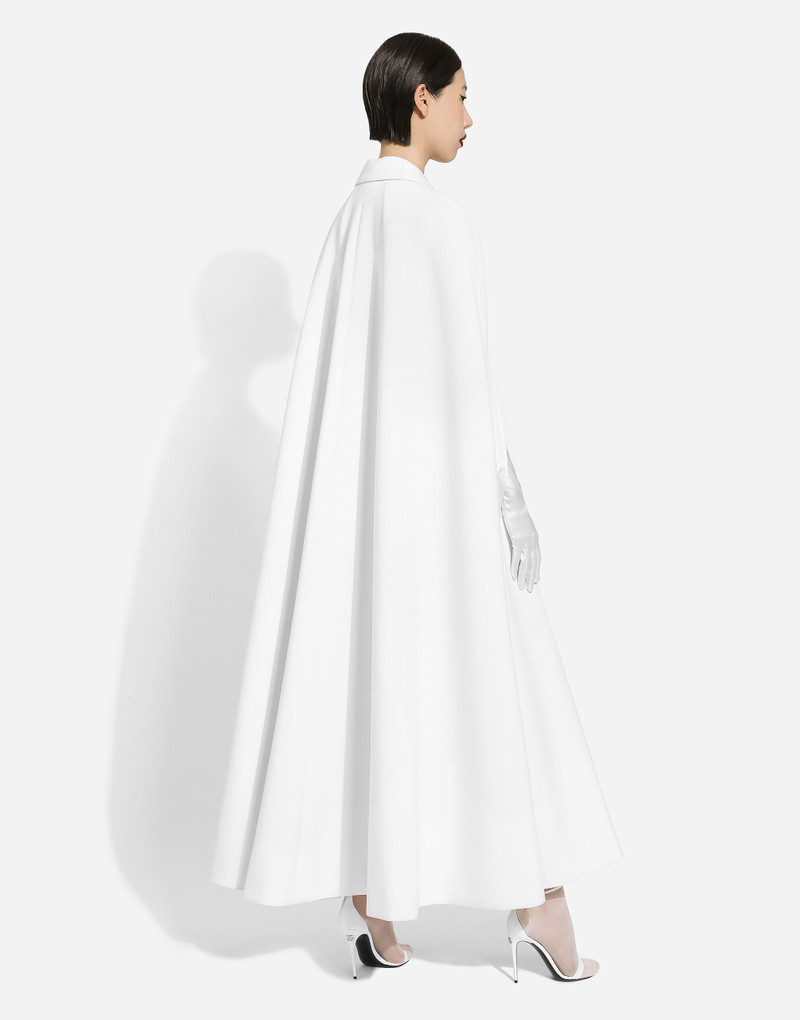 Double-breasted wool cape 4