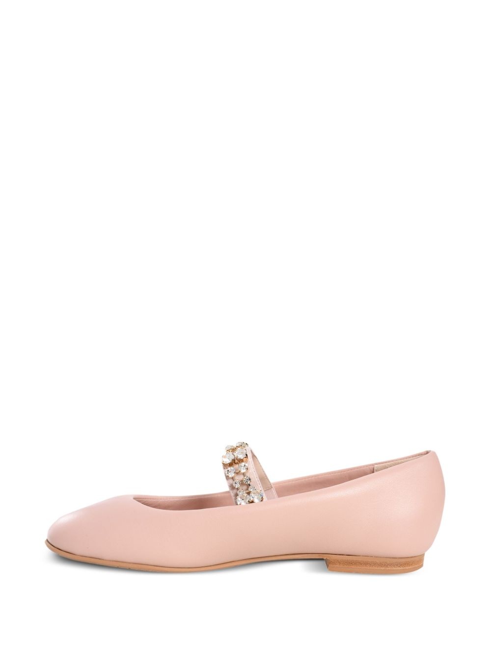 crystal-embellished ballerina shoes - 3