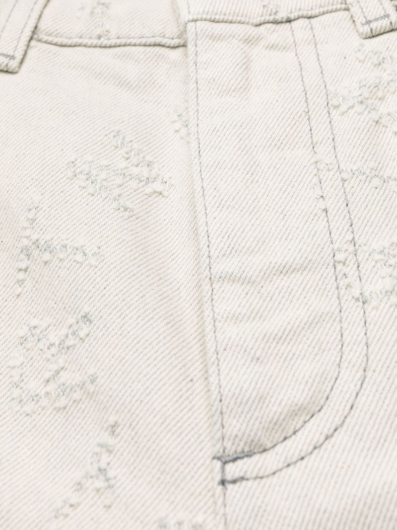 logo flared high-waisted trousers 5