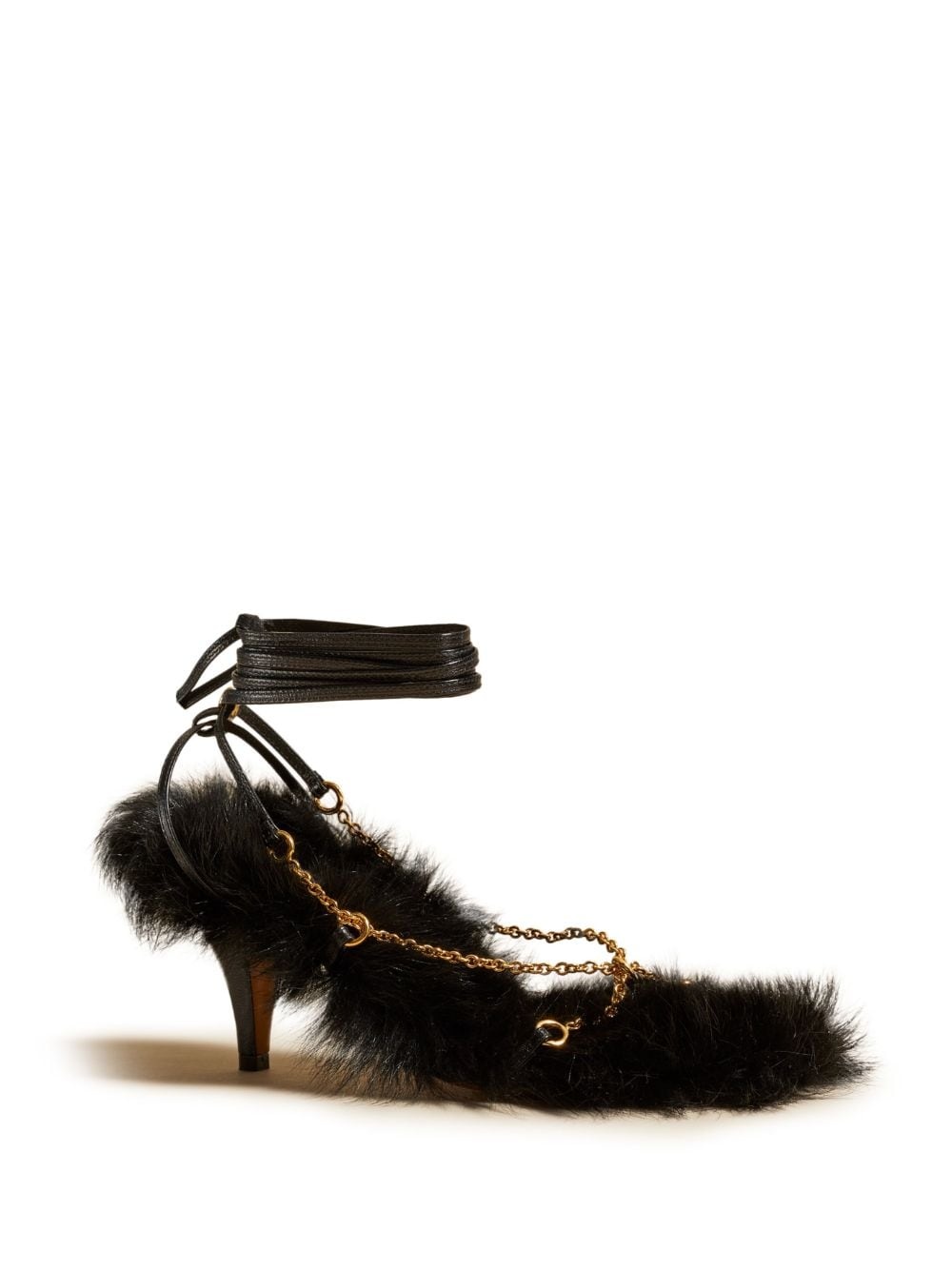 The Marion shearling-lined 75mm sandals - 2