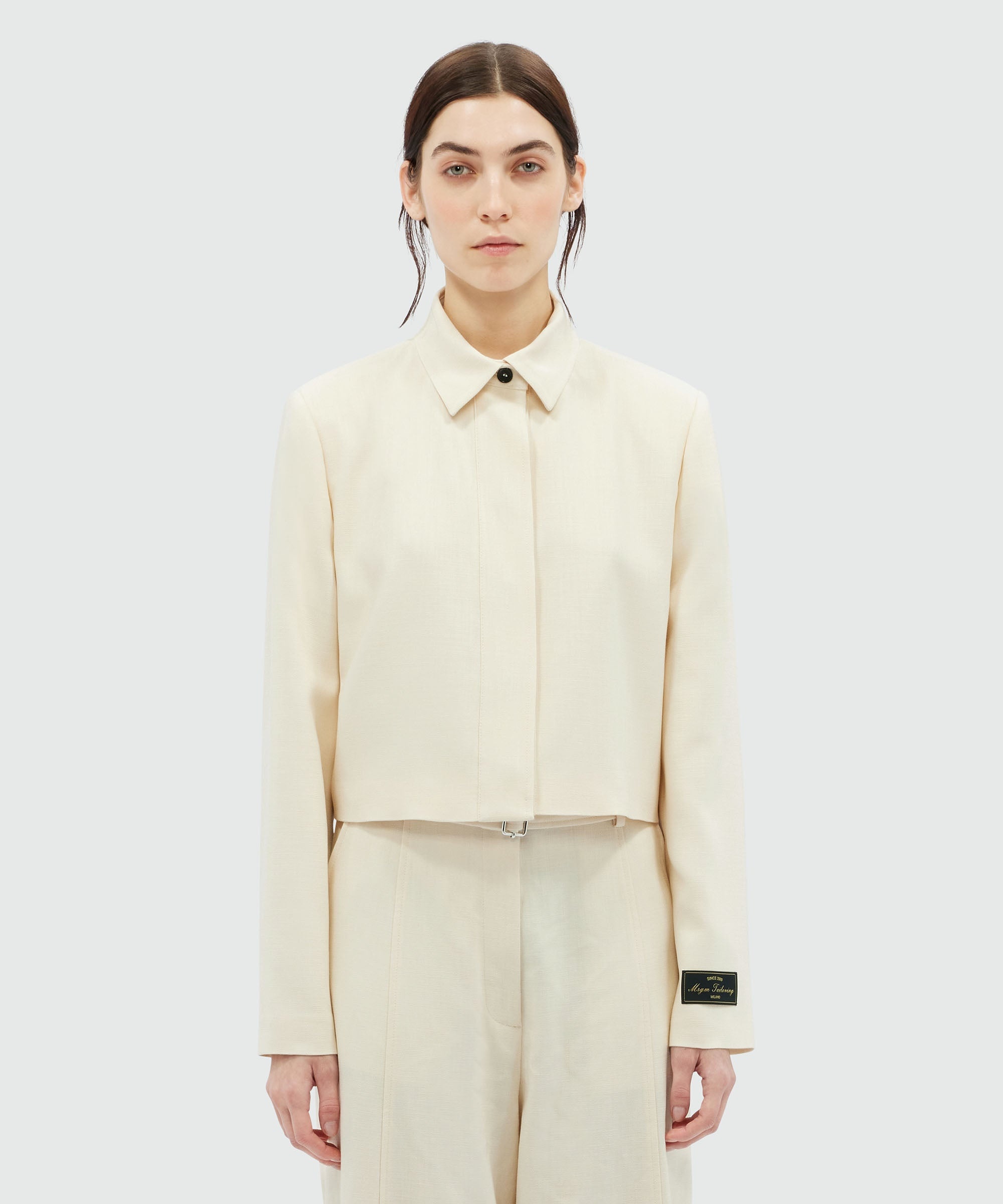 MSGM Tailoring ivory flamed blazer - 2