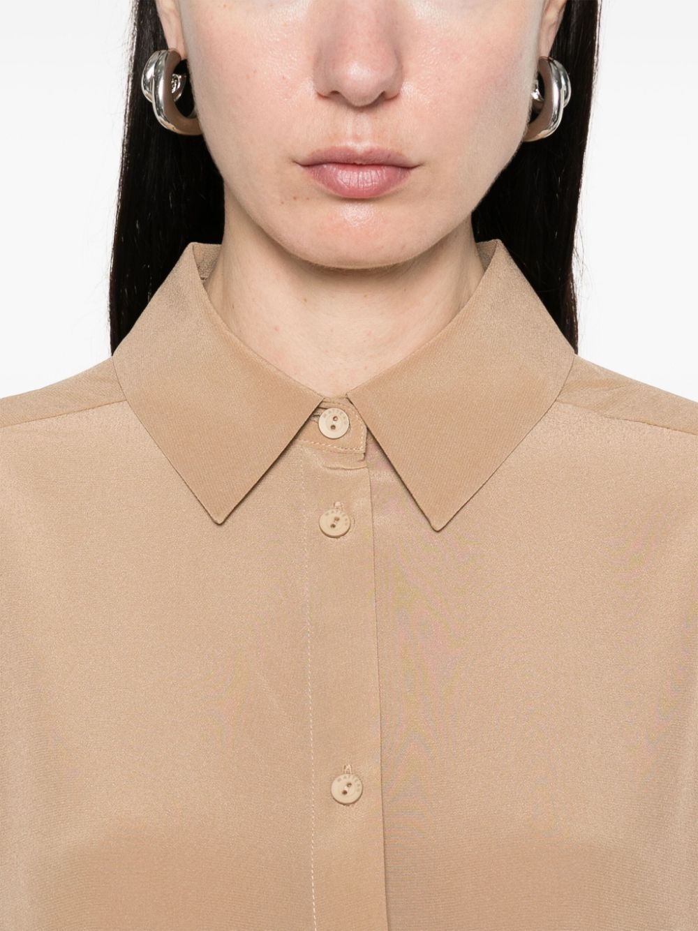 longsleeved silk shirt - 5