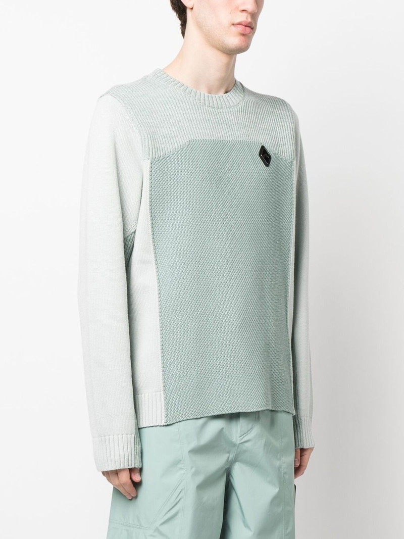 logo plaque colour-block jumper 3