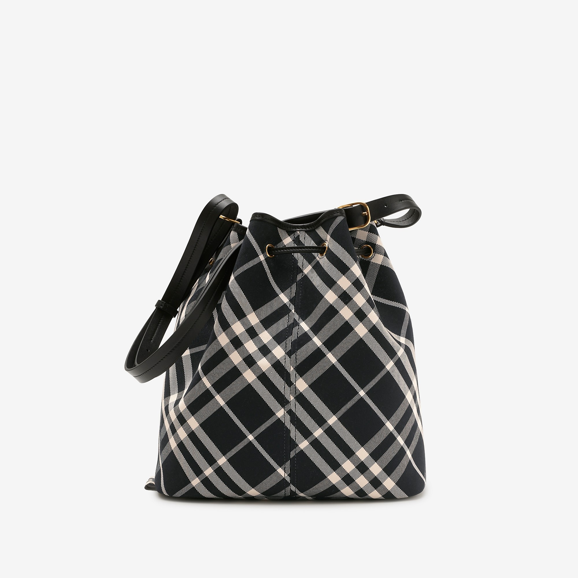 Medium Check Bucket Bag - 6