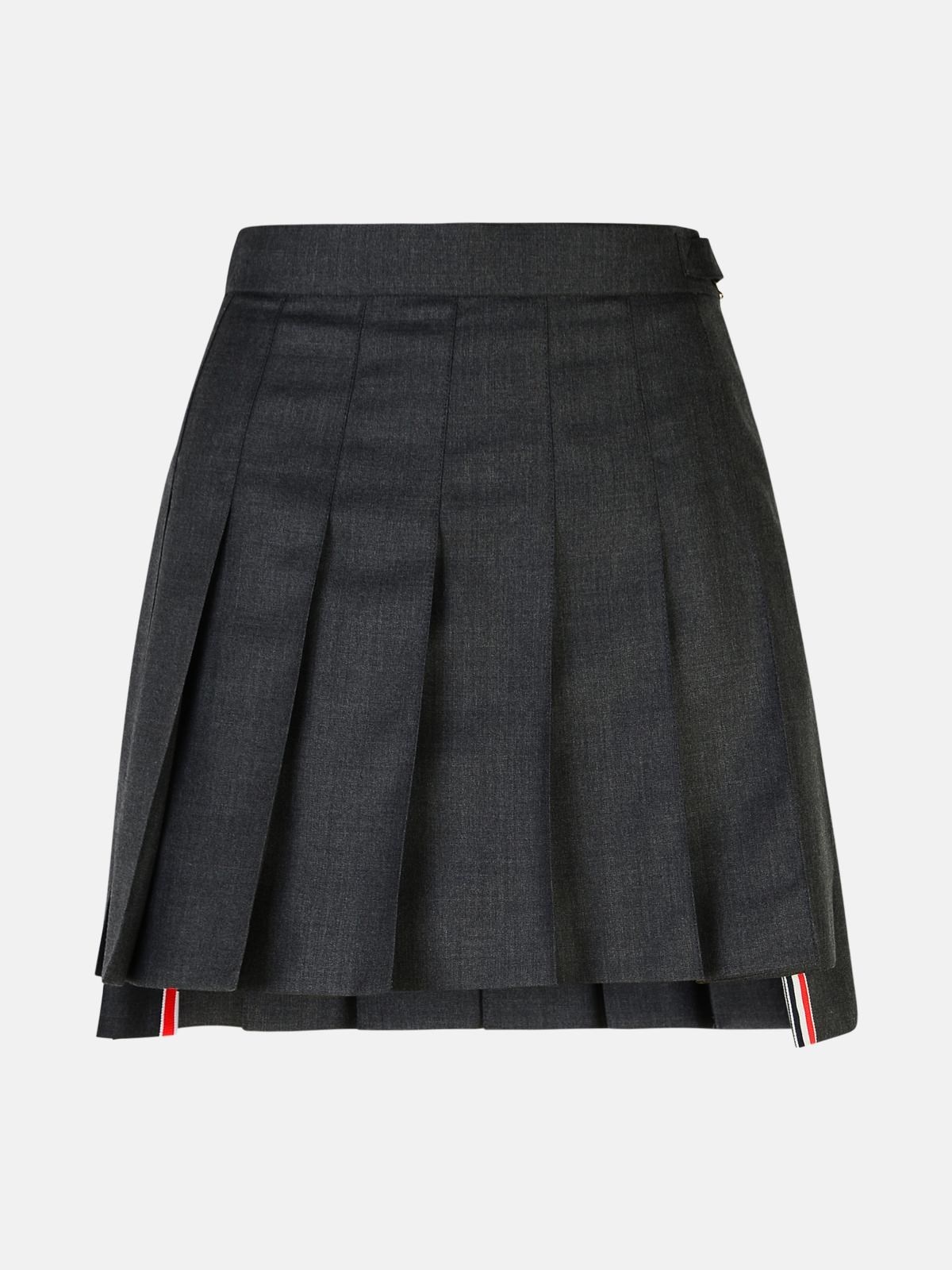 【VIP価格】THOM BROWNE Wool Mini Skirt Thom Browne Cavalry Twill Wool Pleated Mini Skirt | 26