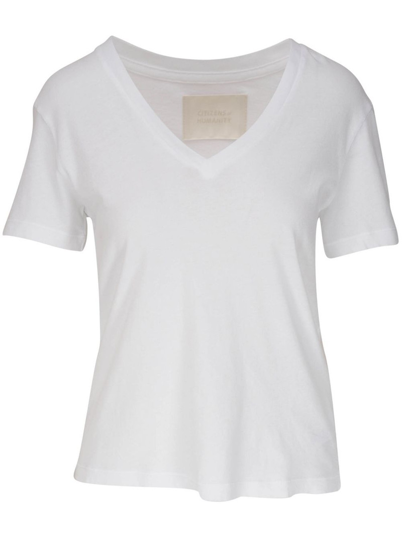 V-neck cotton T-shirt 1