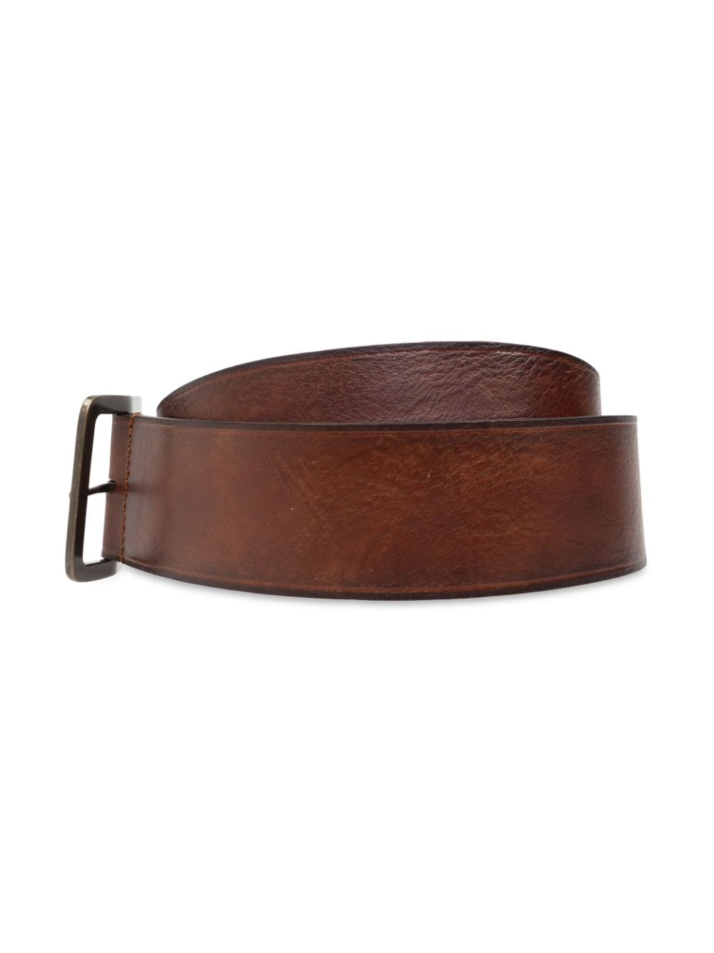 buckled leather belt - 3