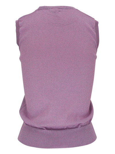 Etro lurex-detail silk-blend vest outlook