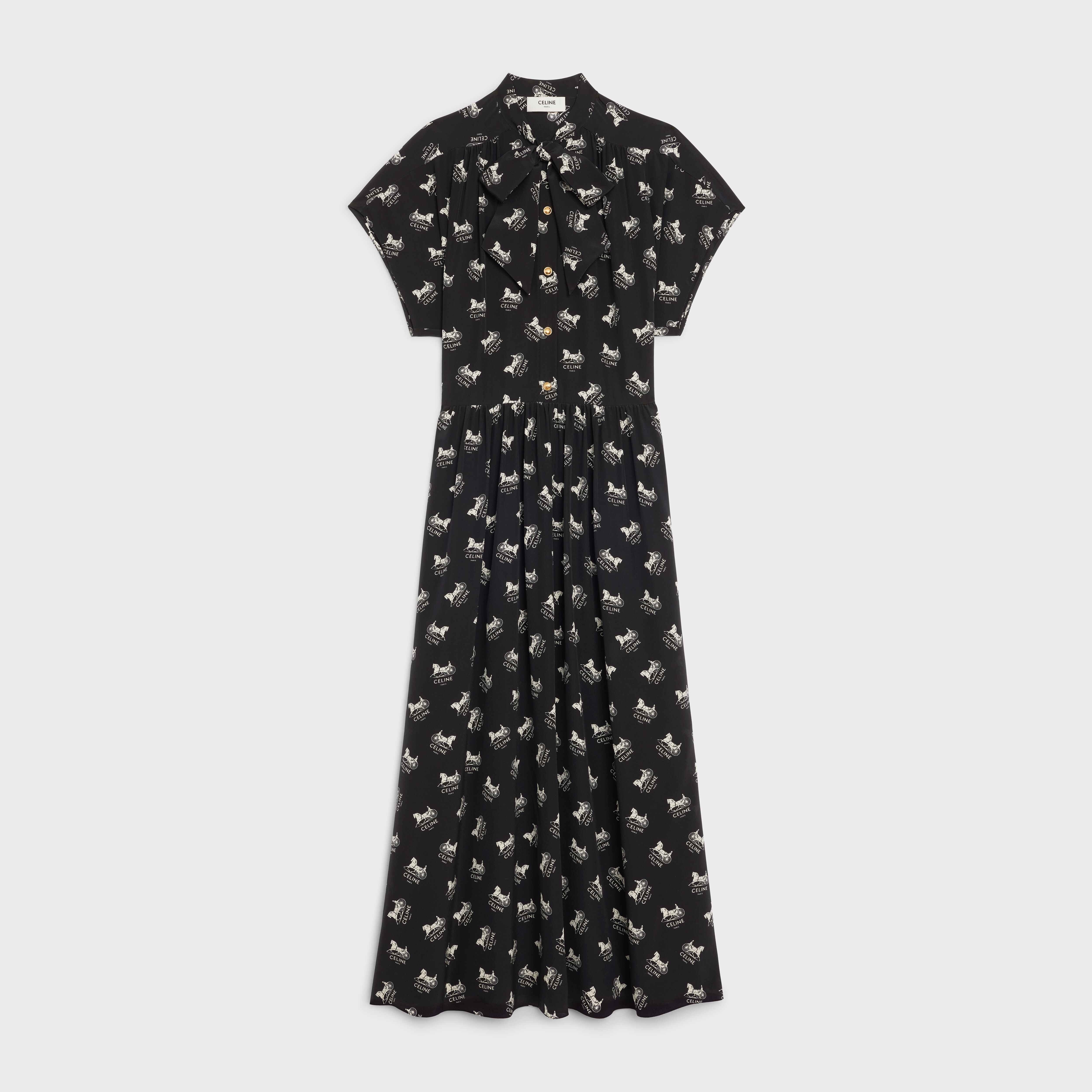 LAVALLIÈRE DRESS IN CREPE DE CHINE - 1