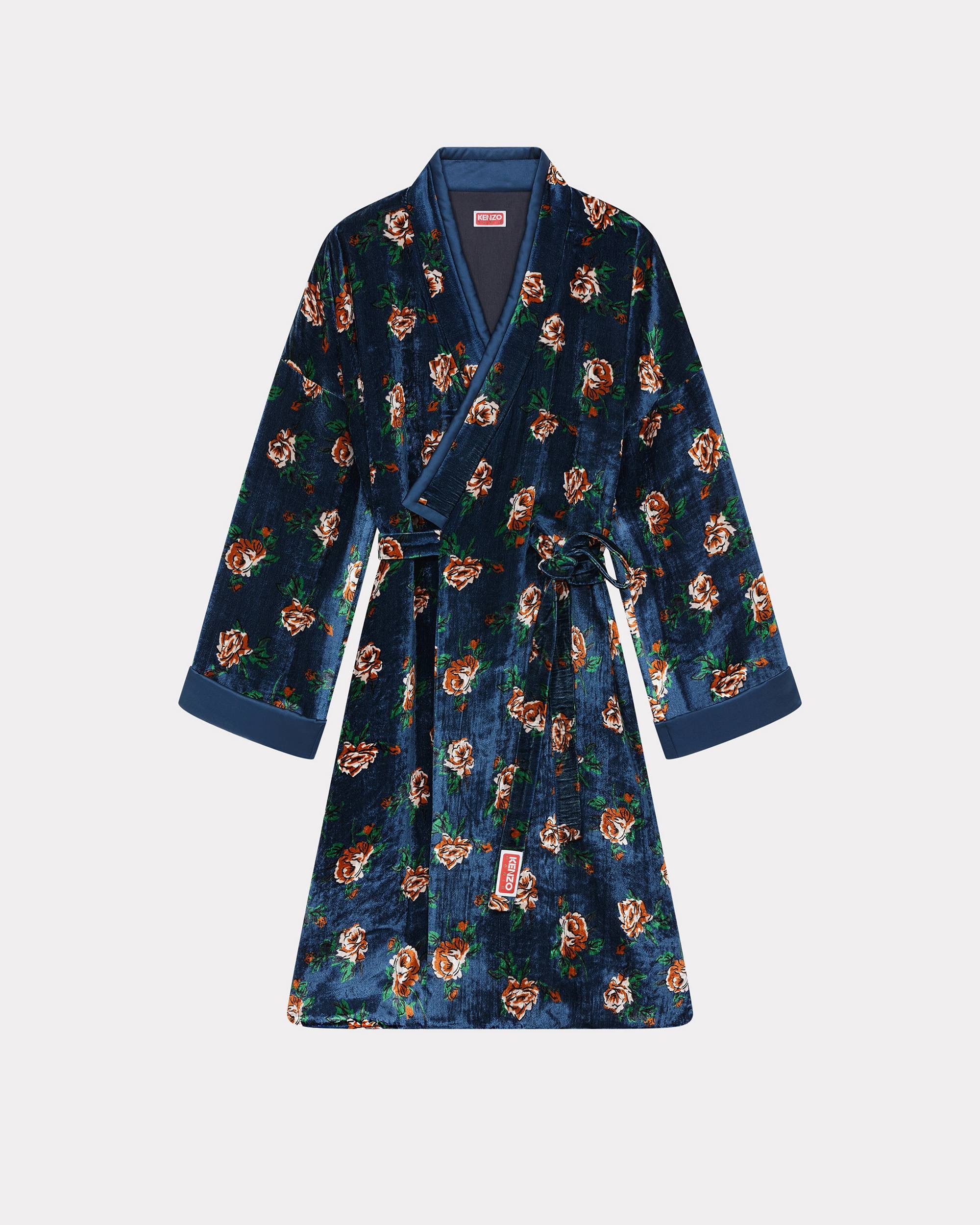 KENZO ケンゾー 'Peonies Kimono' dress ワンピース 花柄 KENZO Peonies' kimono sleeve shirt dress in cotton linen