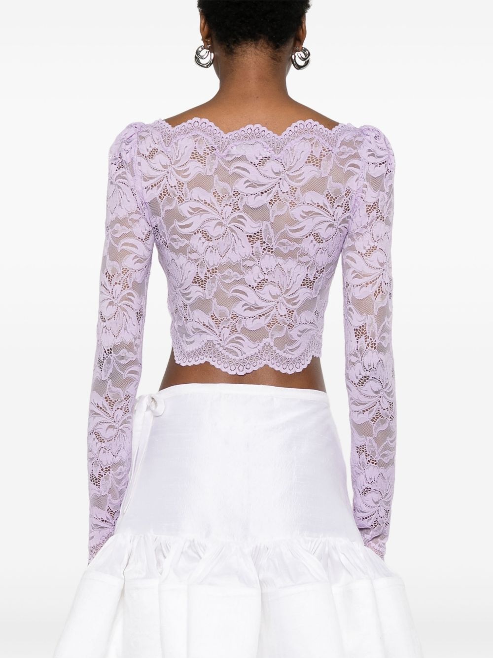 lace crop top - 4