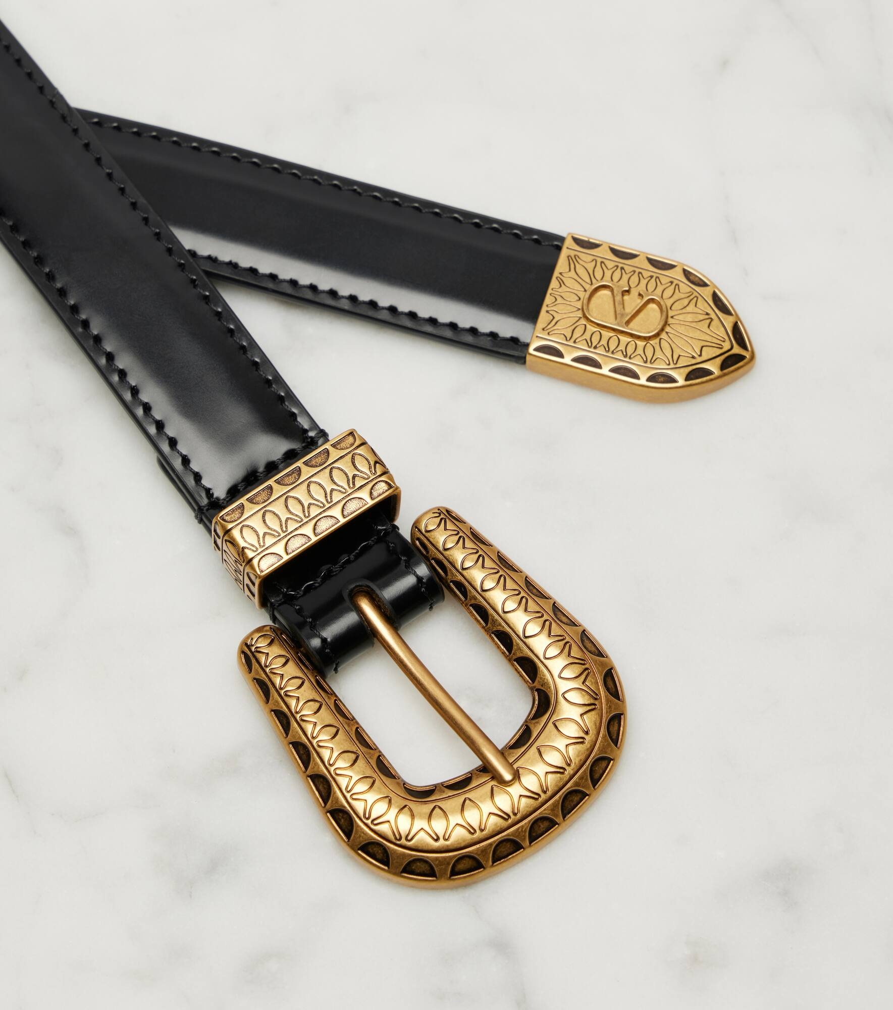 VLogo Signature leather belt - 3