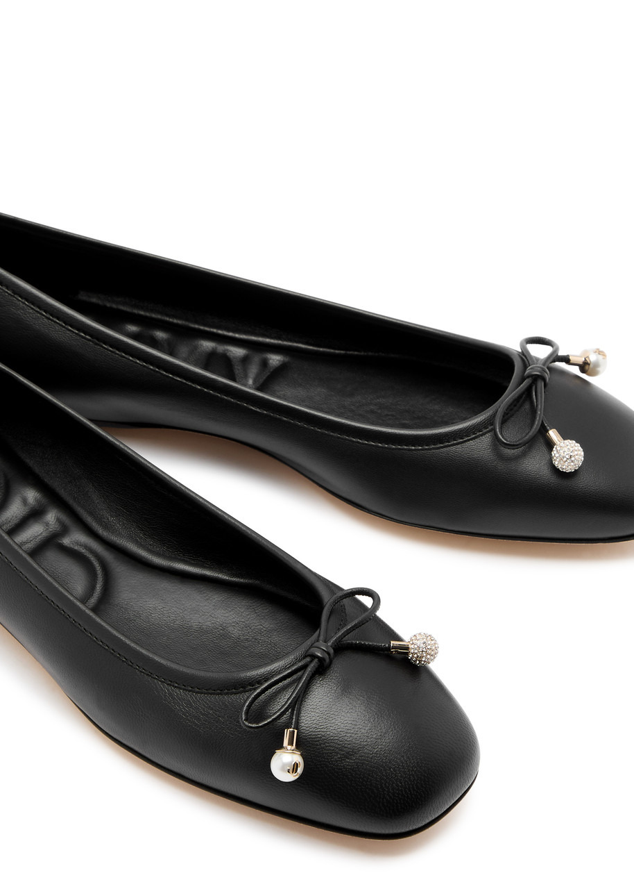 Jimmy Choo Elme Embellished Leather Ballet Flats - 3