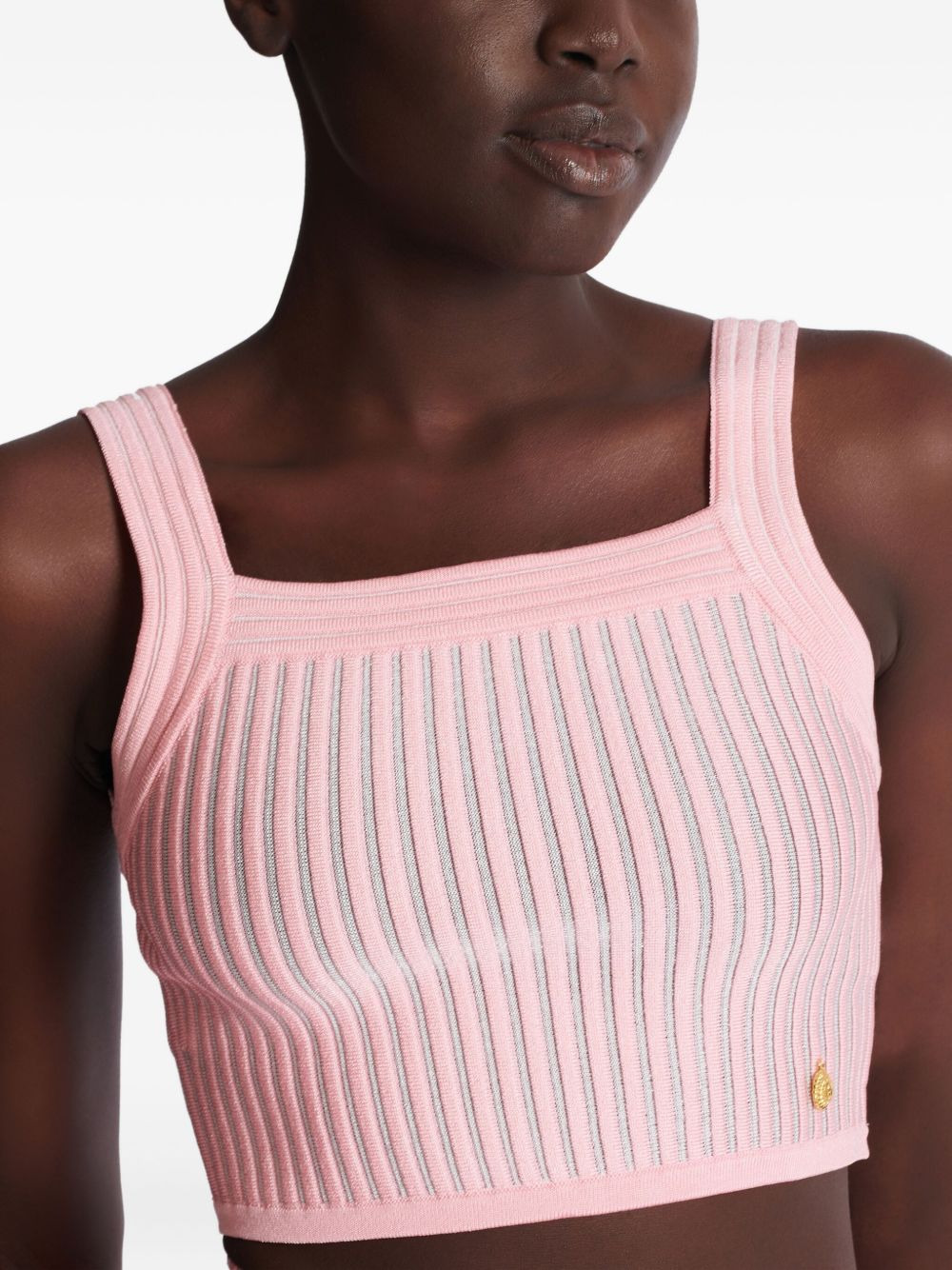ribbed square-neck top - 5