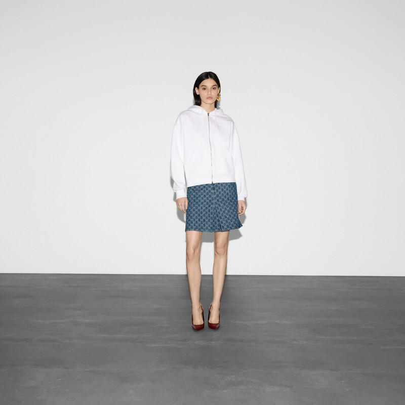 GUCCI Felted cotton jersey zip jacket outlook