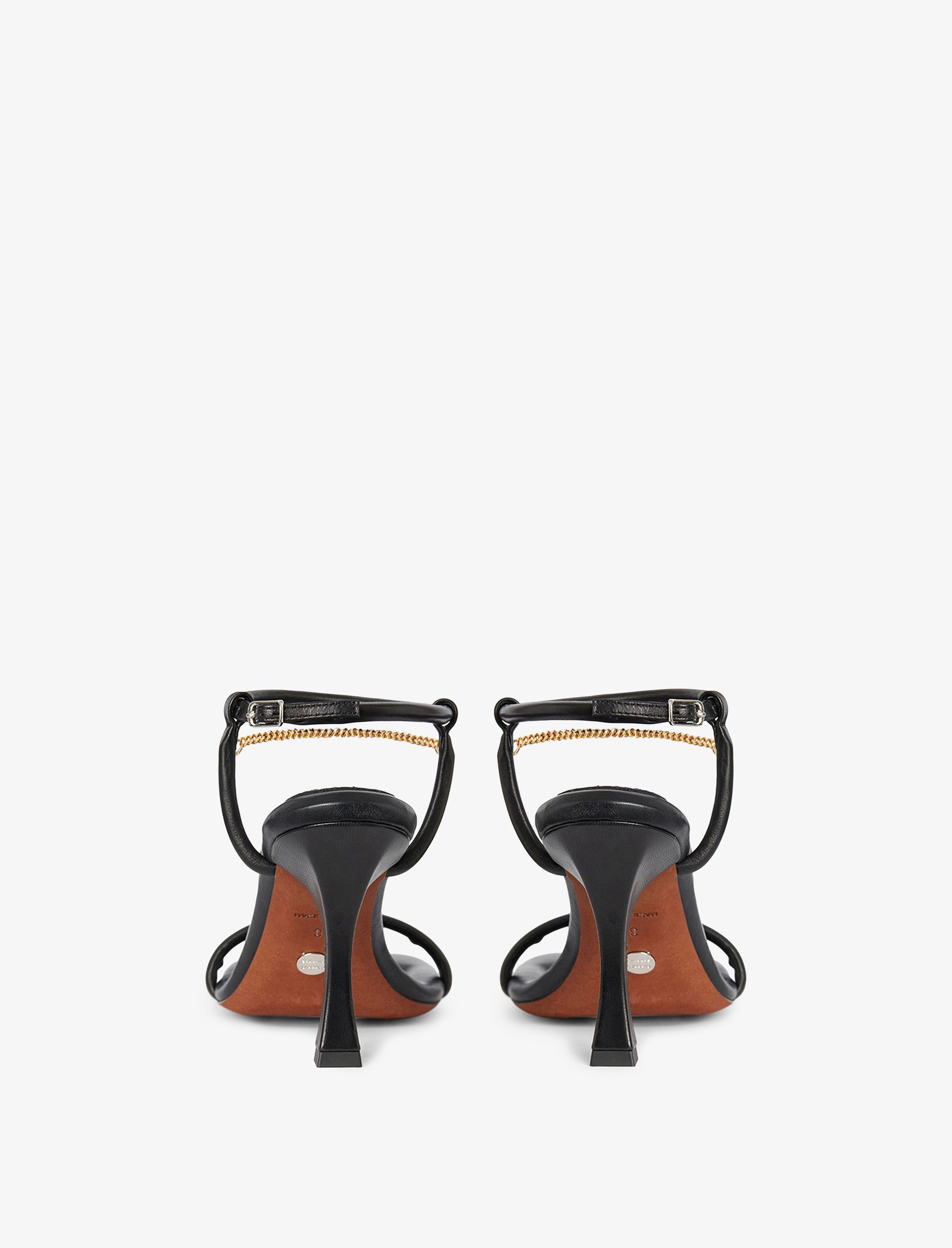 Square Padded Chain Sandals - 90mm - 3