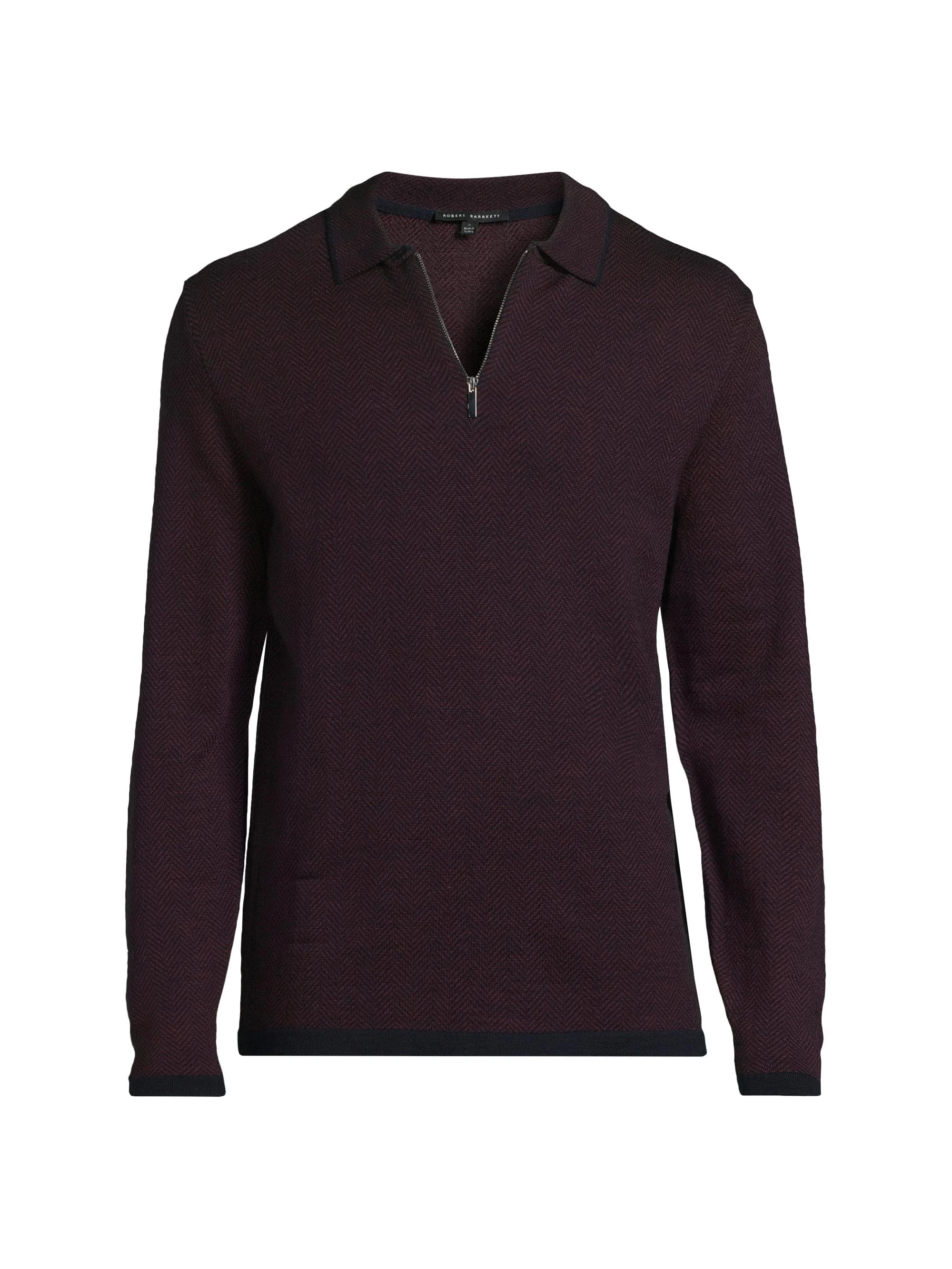 Men's Forthill Half Zip Sweater - Bordeaux - 1