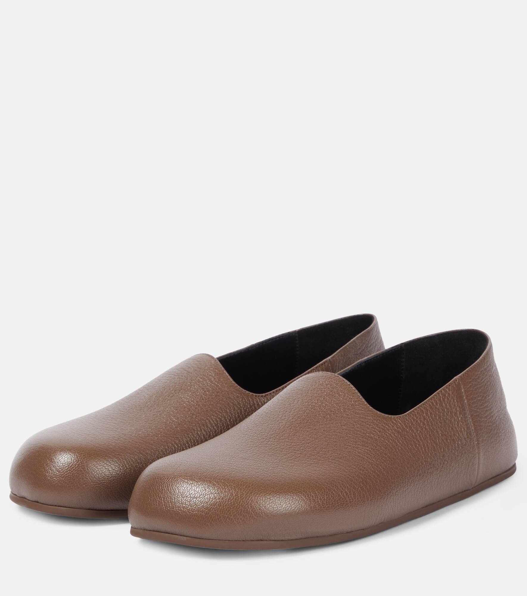Hugh leather slip-on shoes - 4