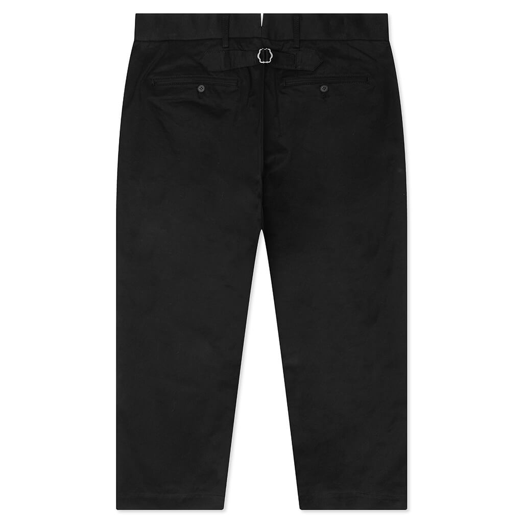 COTTON CHINO PANTS - BLACK - 2