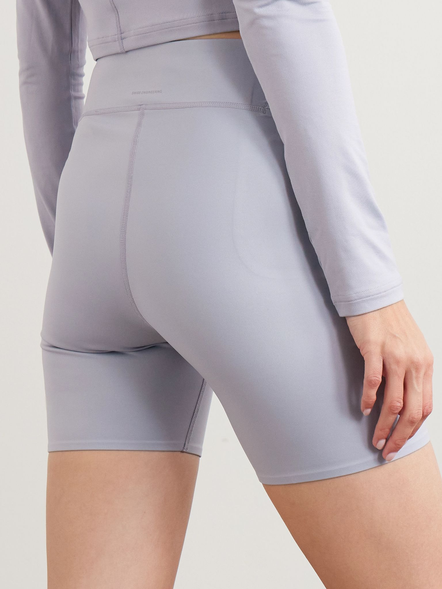 Train Tights stretch recycled shorts Lilac - 3