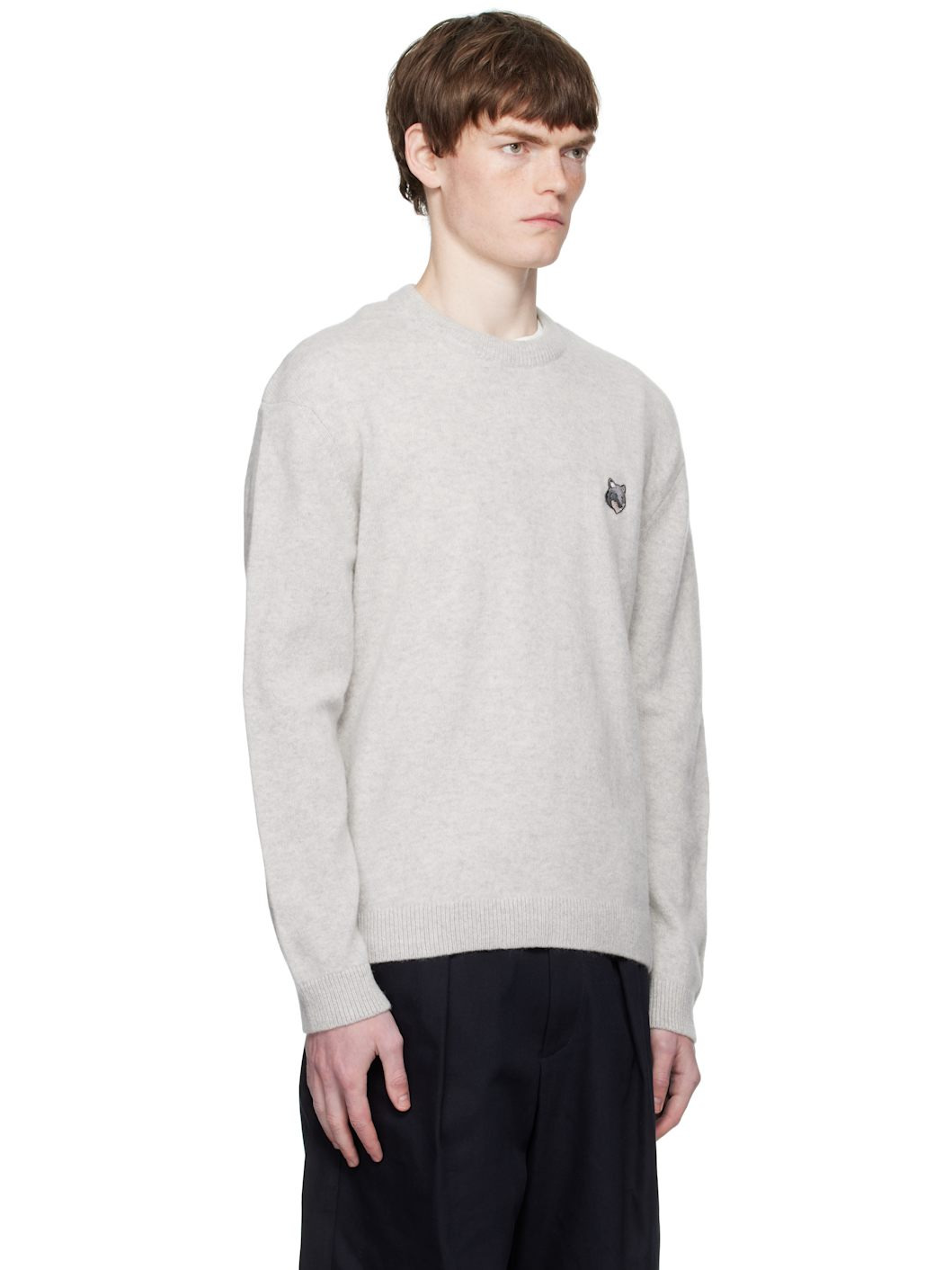 Gray Fox Head Comfort Sweater - 2