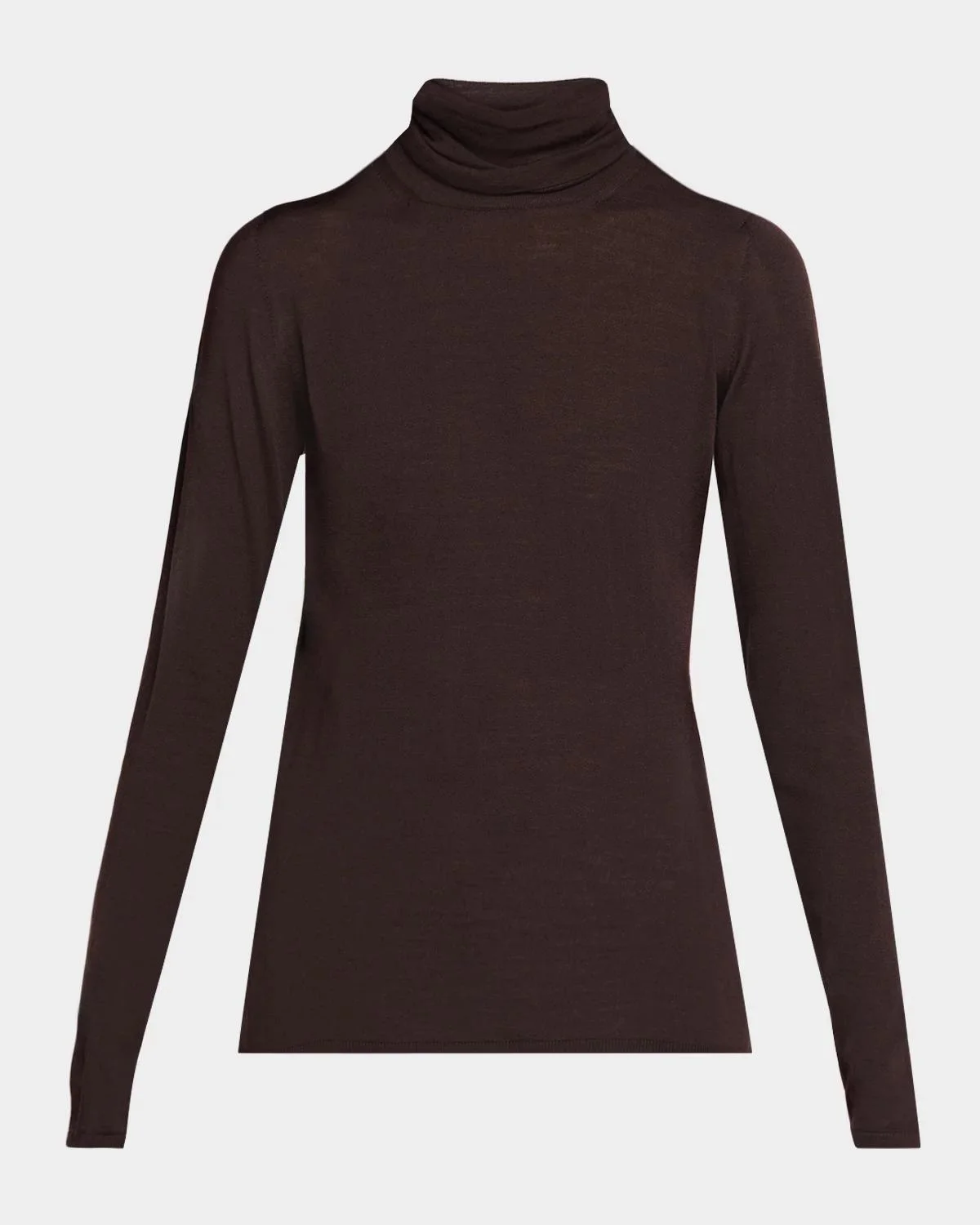 Turtleneck Wool Long-Sleeve Sweater - 1
