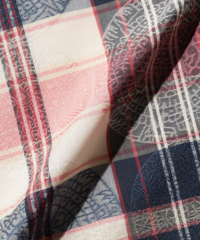 Italian Collar Bright Jacquard - Navy 7