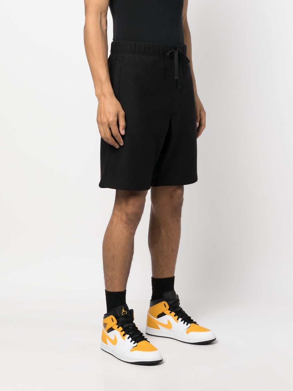 drawstring cotton-blend shorts - 3