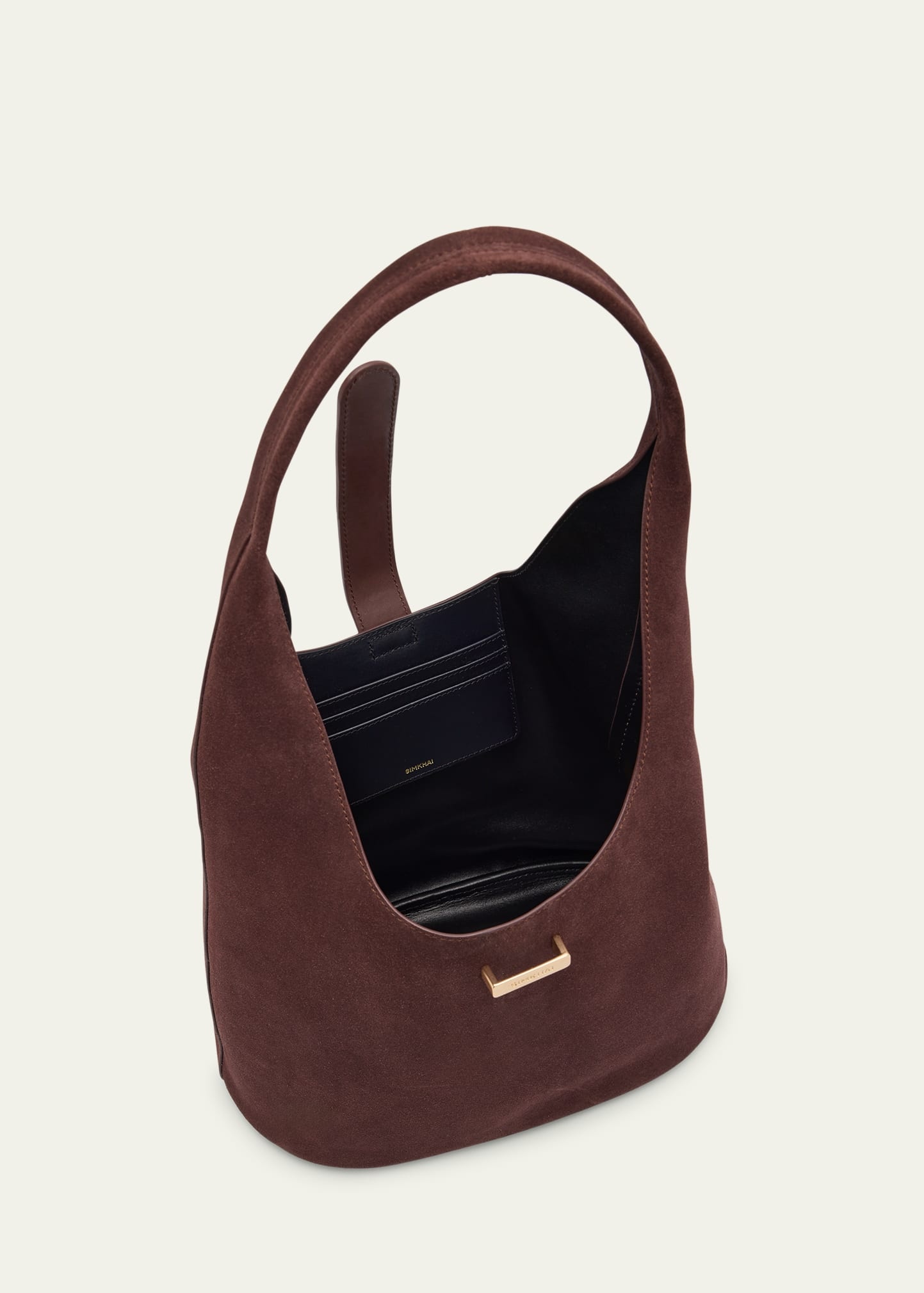 Khai Buckle Suede Hobo Bag - 4