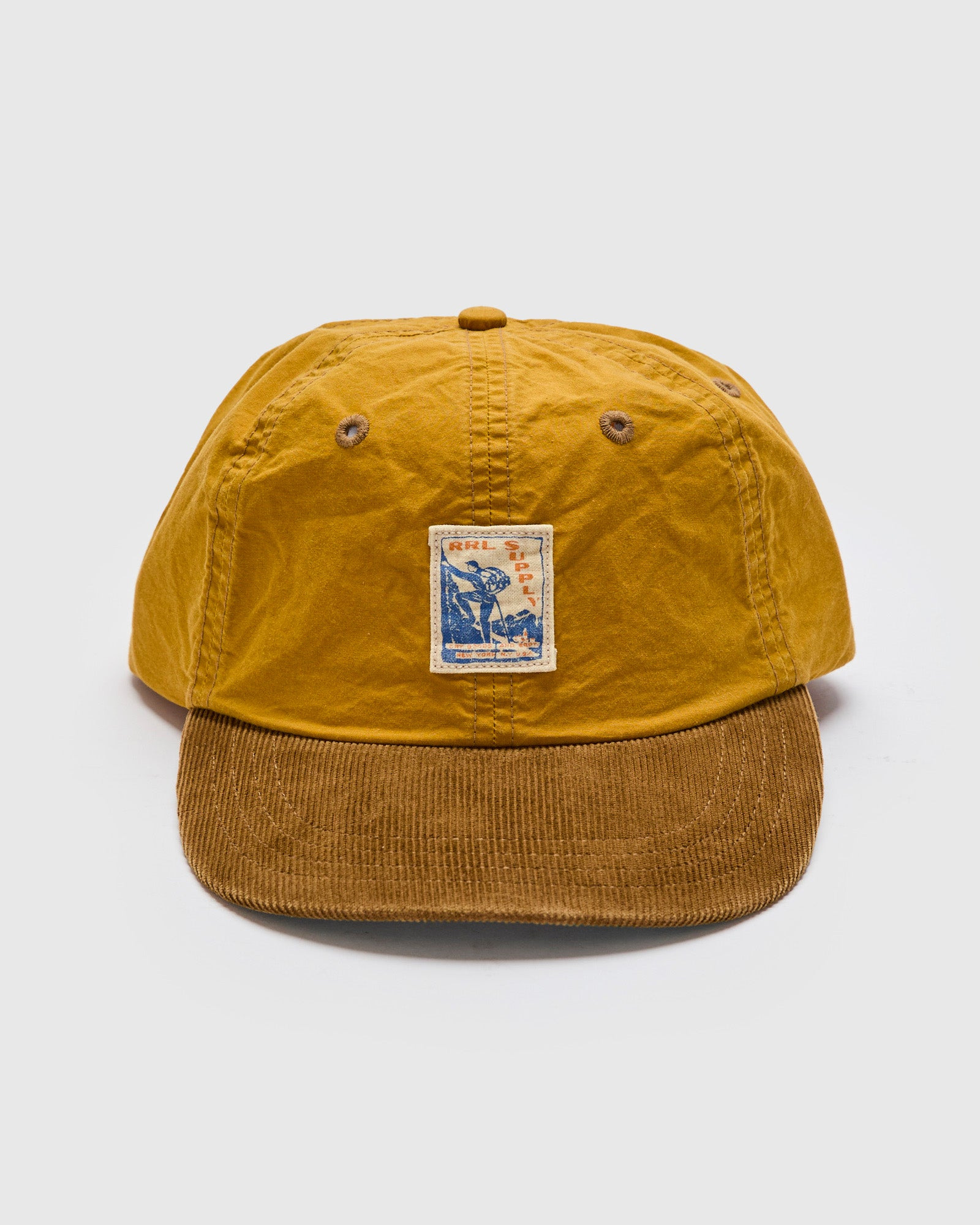 Mountaineering Oil Cloth Sportsman Cap in Mustard - 2