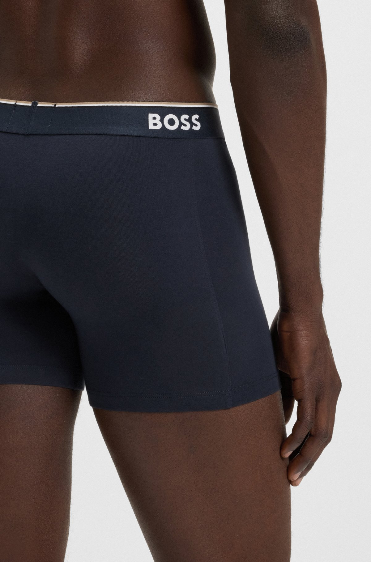 THREE-PACK OF STRETCH-COTTON BOXER BRIEFS WITH LOGOS - 5