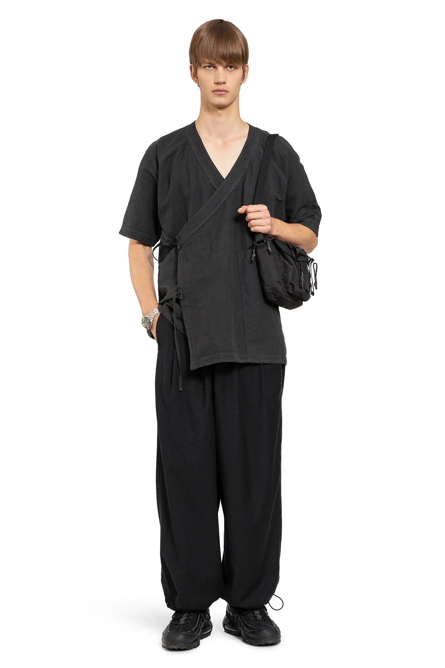 Asymmetrical-Wool-Pleated-Pants - 4