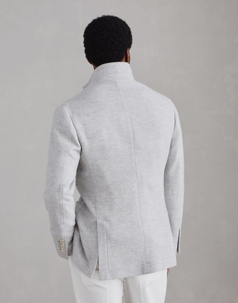 Brunello Cucinelli Water-resistant lightweight cashmere jacket-style outerwear outlook