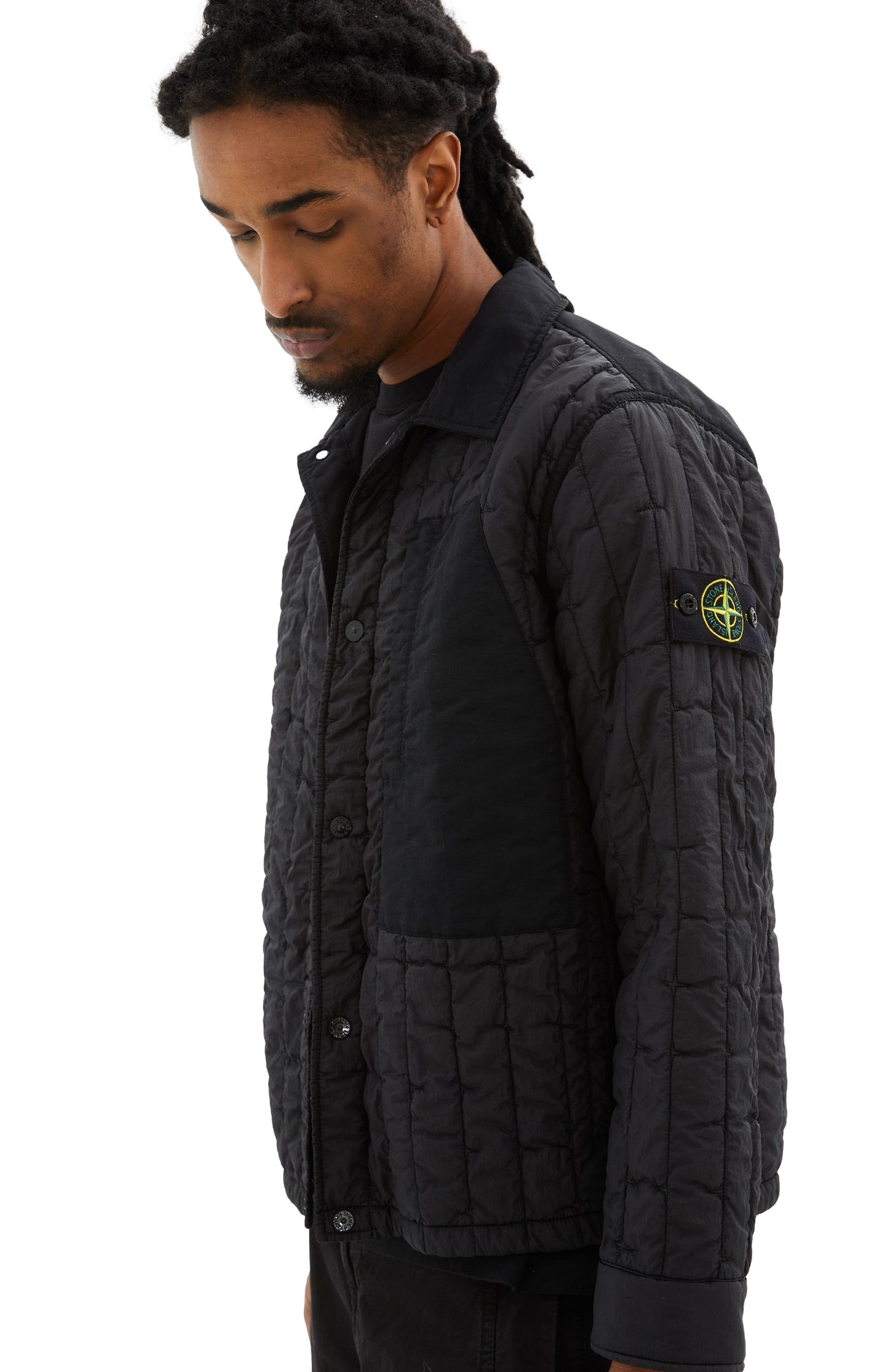 QUILTED NYLON TELA JACKET (BLACK) - 2