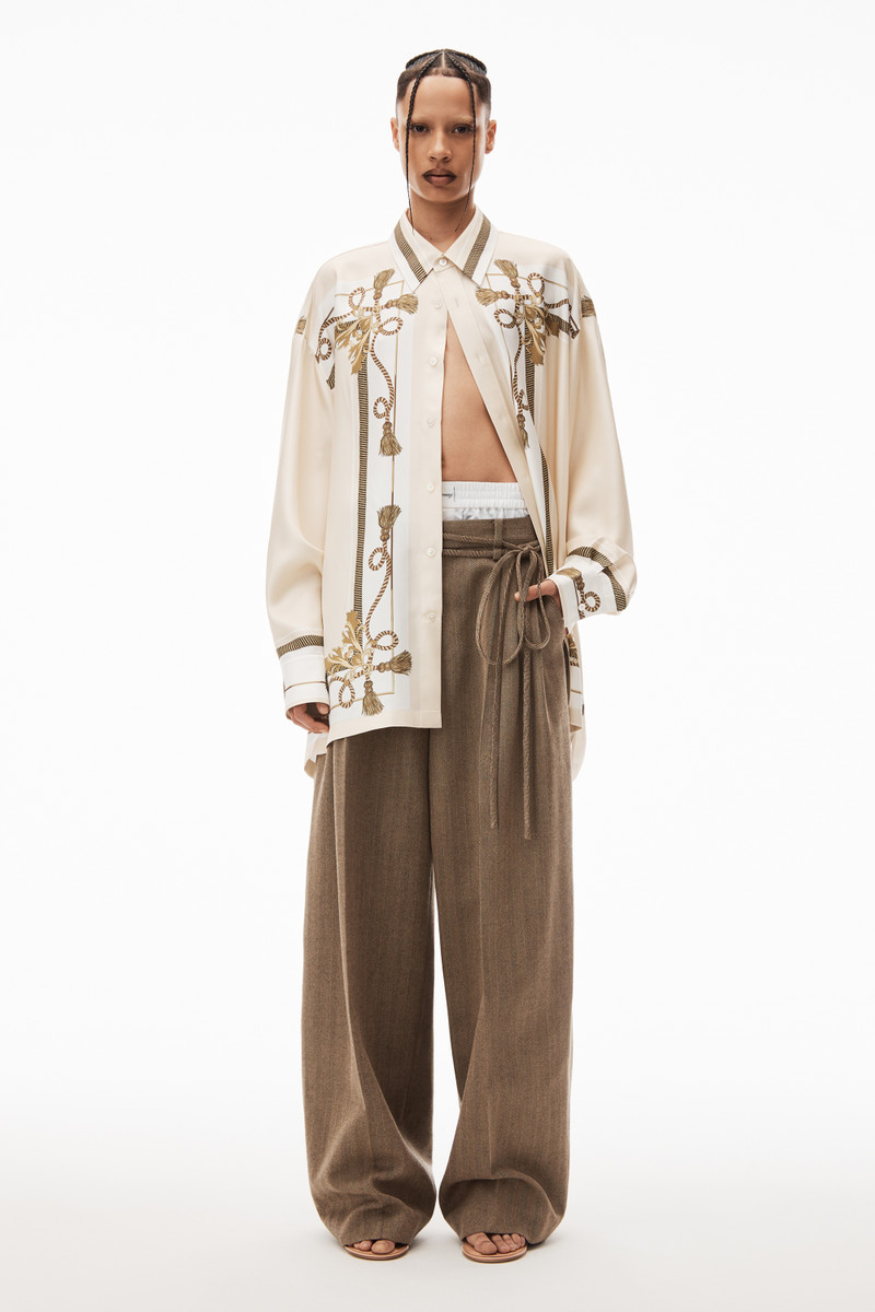 Alexander Wang baroque button down in silk twill outlook