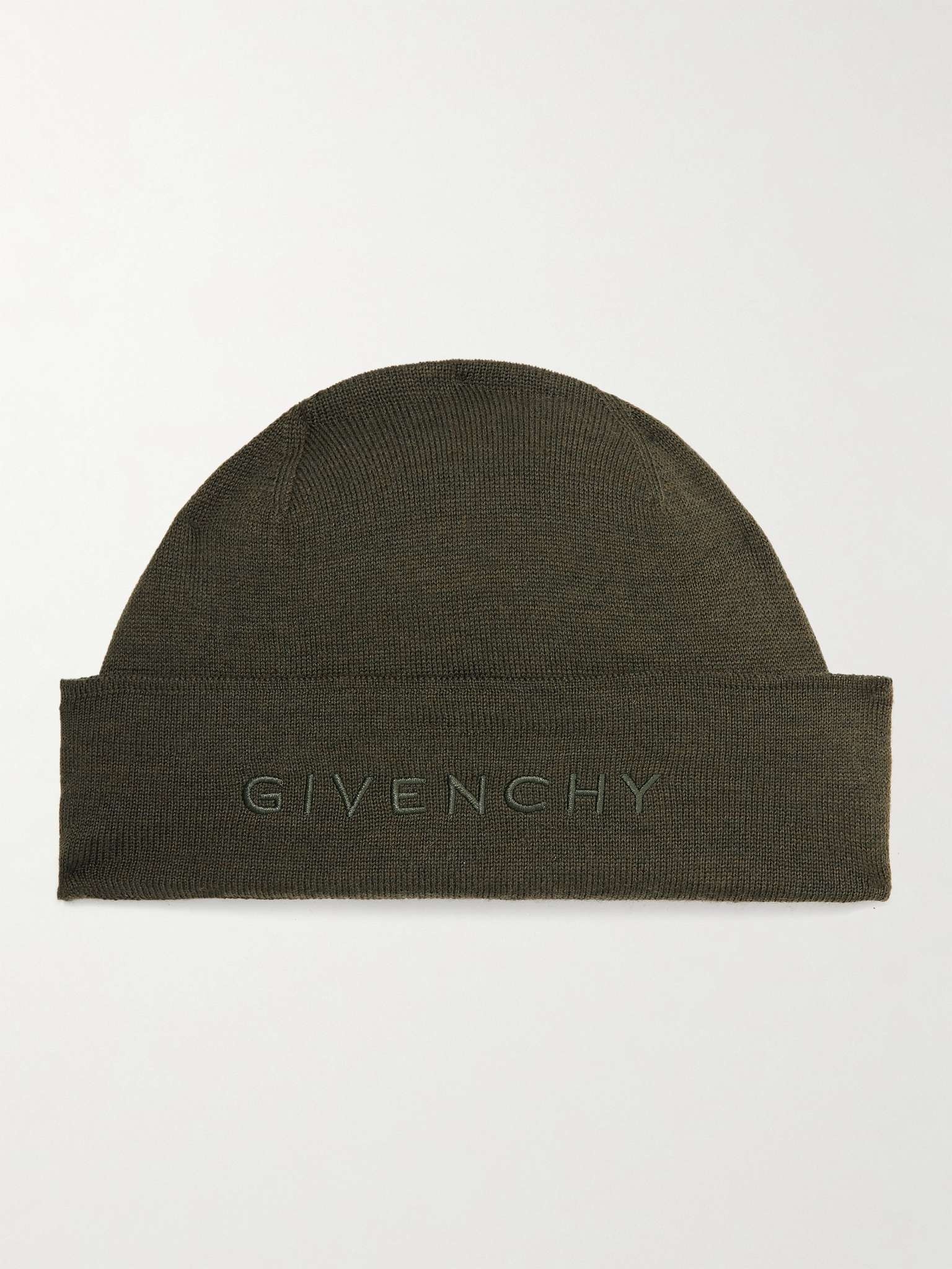 Logo-Embroidered Wool Beanie - 1