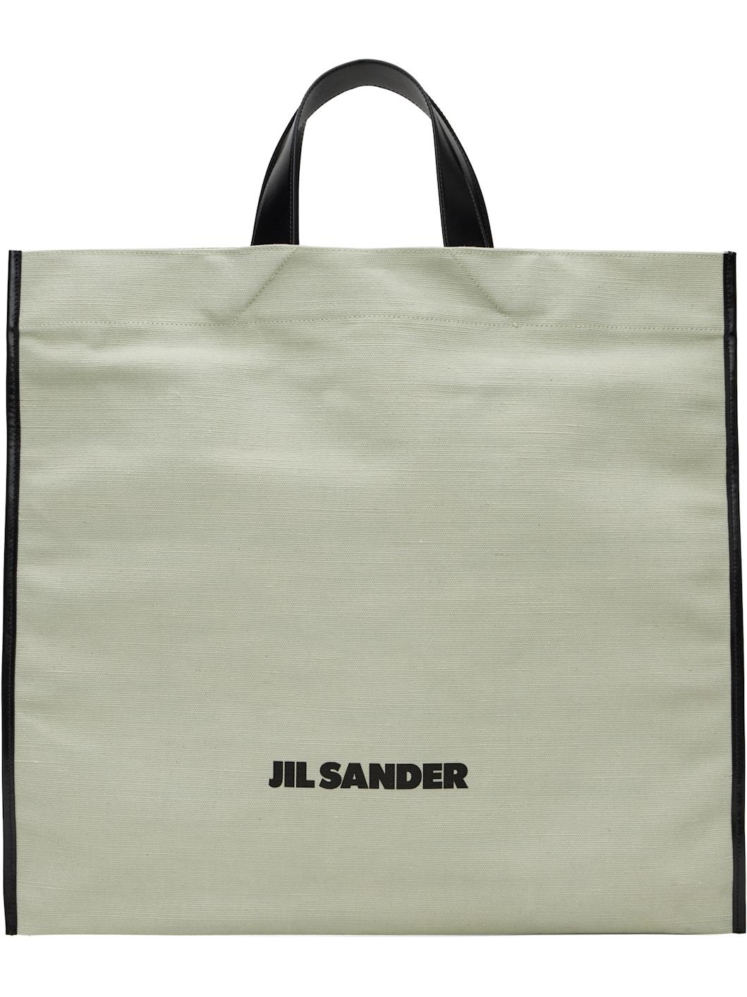 Green Border Book Square Tote - 1